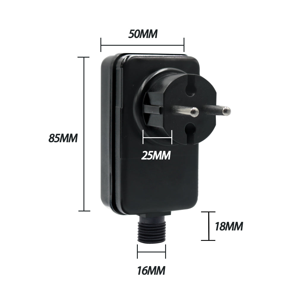 Lam(MS)pen Gartenbeleuchtung LED-Adapter DC 12V 2A, IP44 Wasserdicht Netzteil für Gartenstrahler, Power Supply Netzteil Adapter für Gartenbeleuchtung Gartenstrahler LED